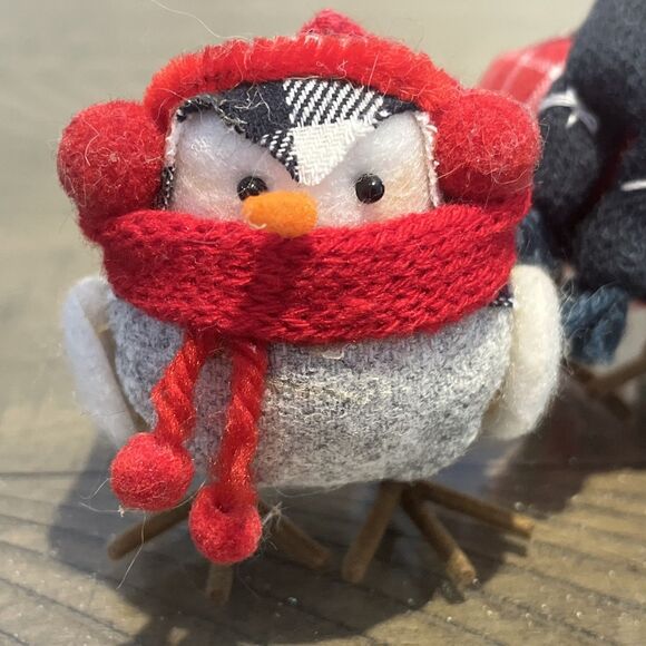 Target Wondershop Feathery Friends Mini 2019 Fabric Bird Christmas Set of 3 - Picture 2 of 6